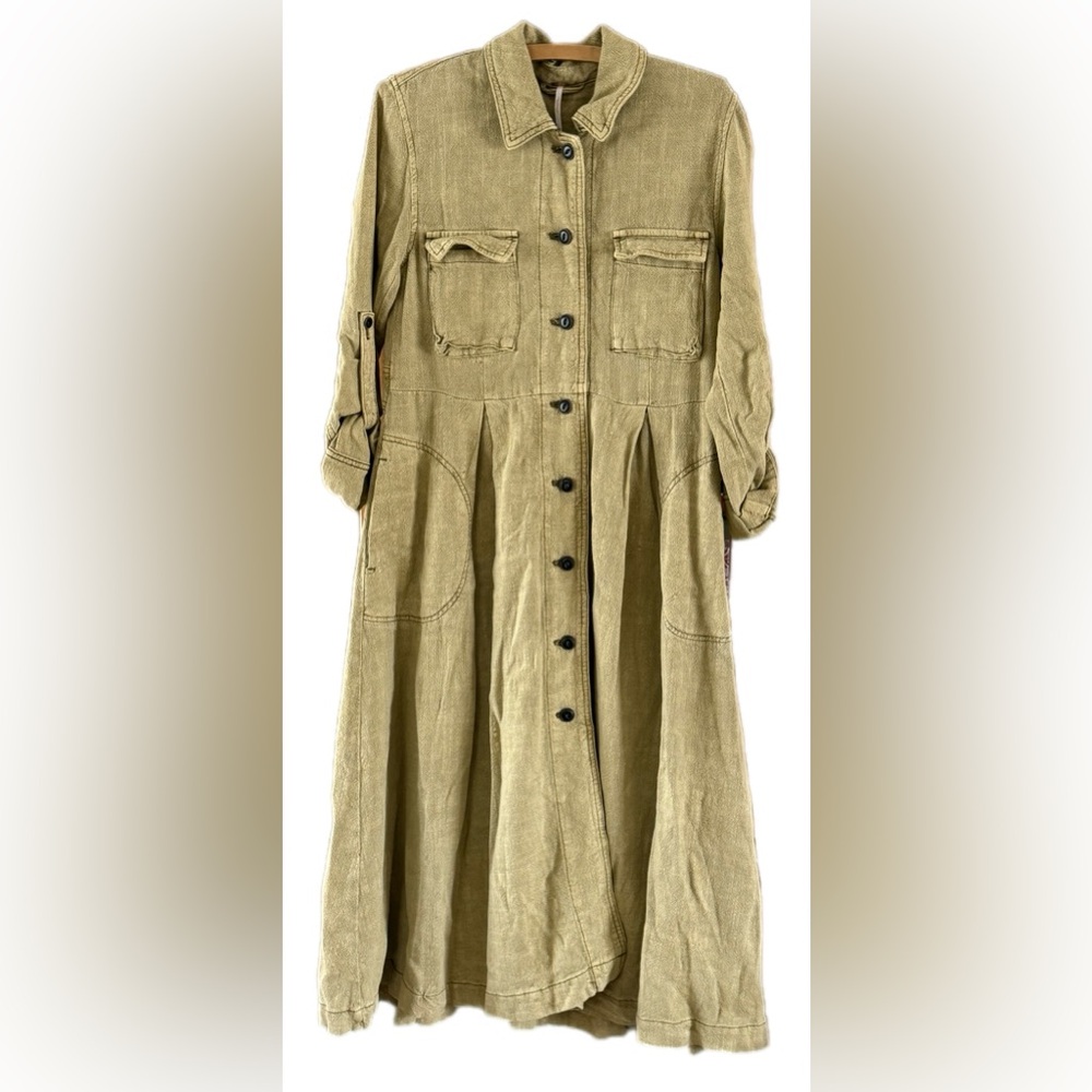 Free People Rainz Duster marsh green XS - Picture 11 of 16